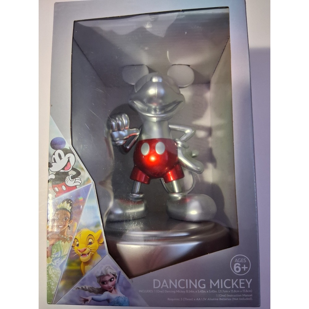 Dancing Mickey Mouse Disney 100 Year Collection Red And Silver Toy Statue